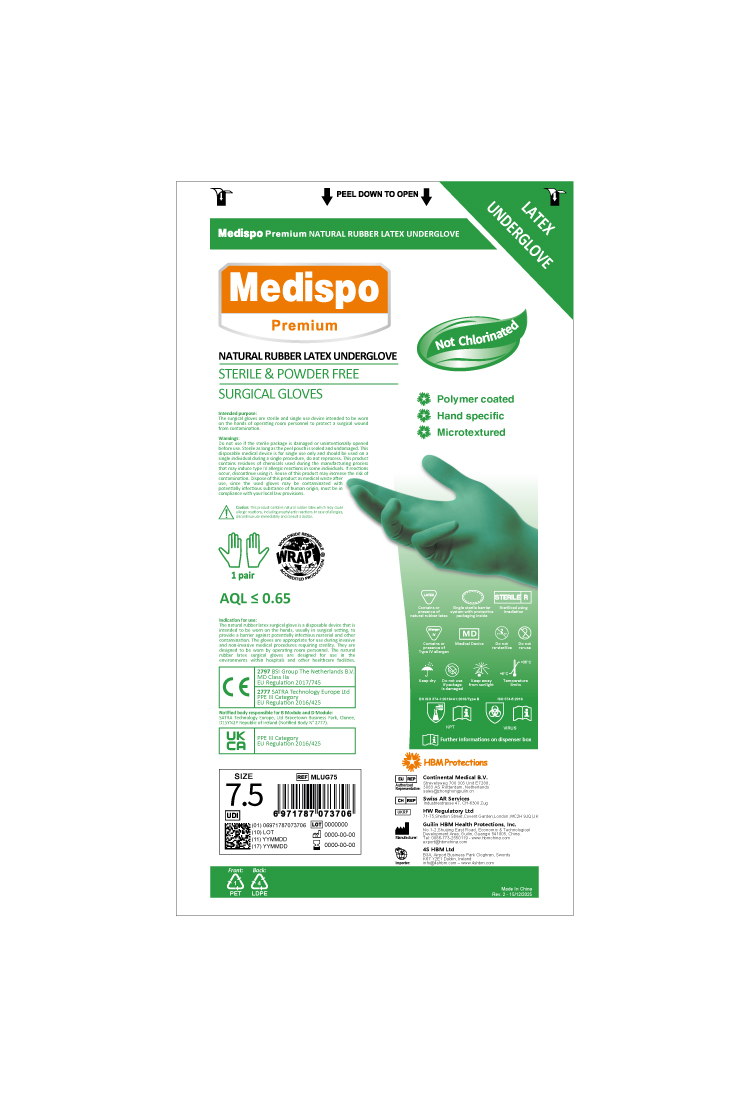 Medispo Premium Natural Rubber Latex Underglove